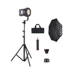 GDX HDB-135R RGB Full Set (Gridli 95cm Octagon + 260 cm Kalın Işık Ayağı) - Batarya Seti Hediyeli