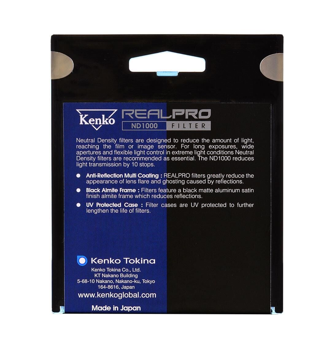 Kenko 55 mm Real Pro MC ND1000 – farklı açıdan görünüm Kenko 55 mm Real Pro MC ND1000 farklı açıdan görünüm