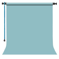 GDX Sabit (Tavan & Duvar) Kağıt Sonsuz Stüdyo Fon Perde (Sky Blue) 2.70x11 Metre