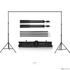 GDX BM400 3'lü Paraflaş Set + Seyyar Fon Perde 3x3 Metre