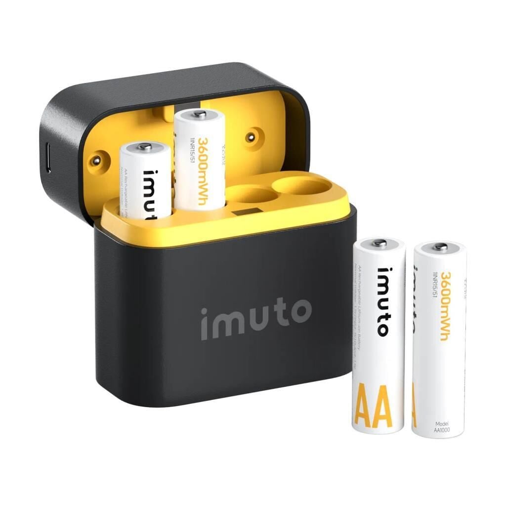 Imuto 3600mWh AA Şarj Edilebilir Lityum Pil Seti – ürün görseli Imuto 3600mWh AA Şarj Edilebilir Lityum Pil Seti ürün görseli