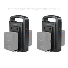 SmallRig 4450 Çift Kanallı V Montajlı Pil Şarj Cihazı