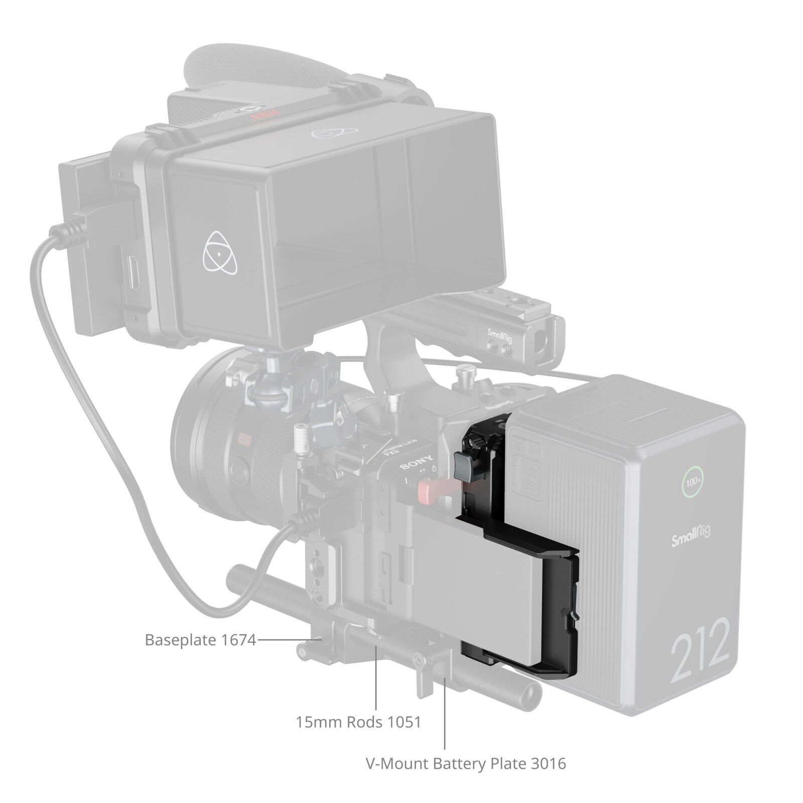 SmallRig 5228 V-Mount – yakın plan görseli SmallRig 5228 V-Mount yakın plan görseli