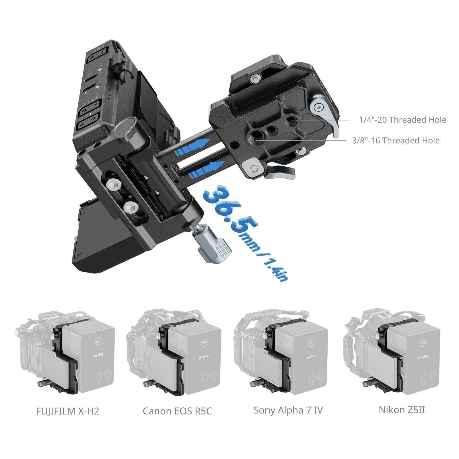 SmallRig 5227 V-Mount Akü Montaj Plakası – detay görseli SmallRig 5227 V-Mount Akü Montaj Plakası detay görseli