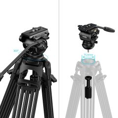 SmallRig 5443 FSD14 FreeSpeed ​​Ağır Hizmet Tipi Karbon Fiber Tripod