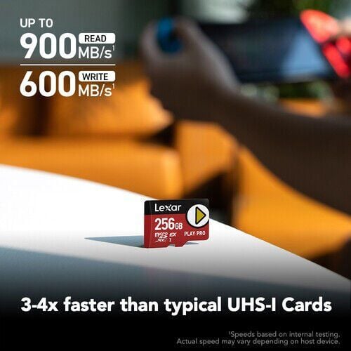 Lexar 256GB PLAY PRO microSDXC Express farklı açıdan görünüm