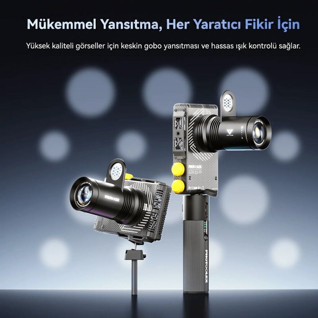 Photoolex Quantum Zoom Gobo Projektör III – yakın plan görseli Photoolex Quantum Zoom Gobo Projektör III yakın plan görseli