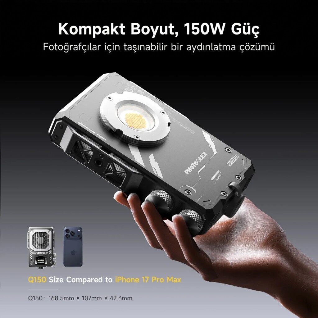 Photoolex Quantum Q150 – yakın plan görseli Photoolex Quantum Q150 yakın plan görseli