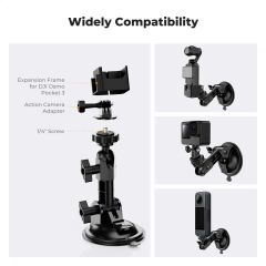 K&F Concept KF31.165 DJI Osmo Pocket 3/4  GoPro Hero 13/12/11/10/9  DJI Osmo Action 3/4/5 /6 Insta360 X5/X4 Vantuz