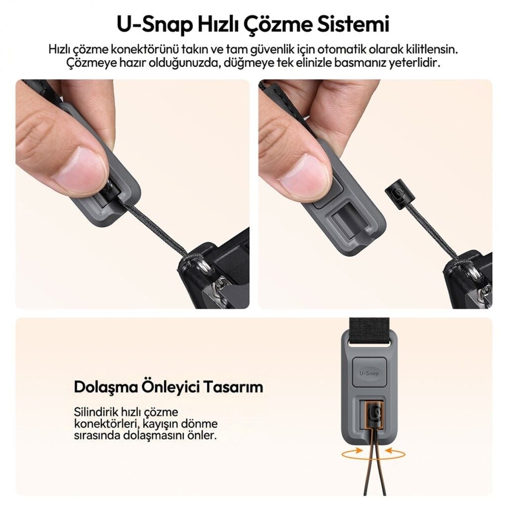 Ulanzi CSS2 U-Snap Lite Kamera Omuz Askısı Astral Blue – farklı açıdan görünüm Ulanzi CSS2 U-Snap Lite Kamera Omuz Askısı Astral Blue farklı açıdan görünüm