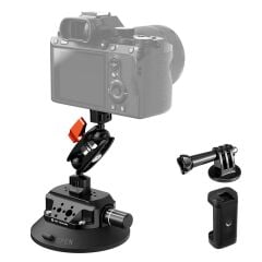 K&F Concept KF31.100 4,5'' Kamera Vantuzu  Sihirli Kol Cep Telefonu Kelepçesi ve GoPro Adaptör ile
