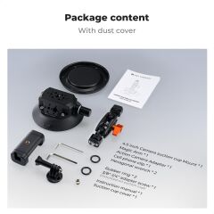 K&F Concept KF31.100 4,5'' Kamera Vantuzu  Sihirli Kol Cep Telefonu Kelepçesi ve GoPro Adaptör ile