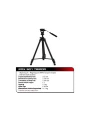 PDX 501 AMT Plus Profesyonel Hidrolik Kafa Tripod