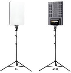 Gdx P300TS BiColor Fotoğrafçılık ve Stüdyo Aydınlatması 80 Watt LED Video Panel Sürekli Işık Üçlü Set