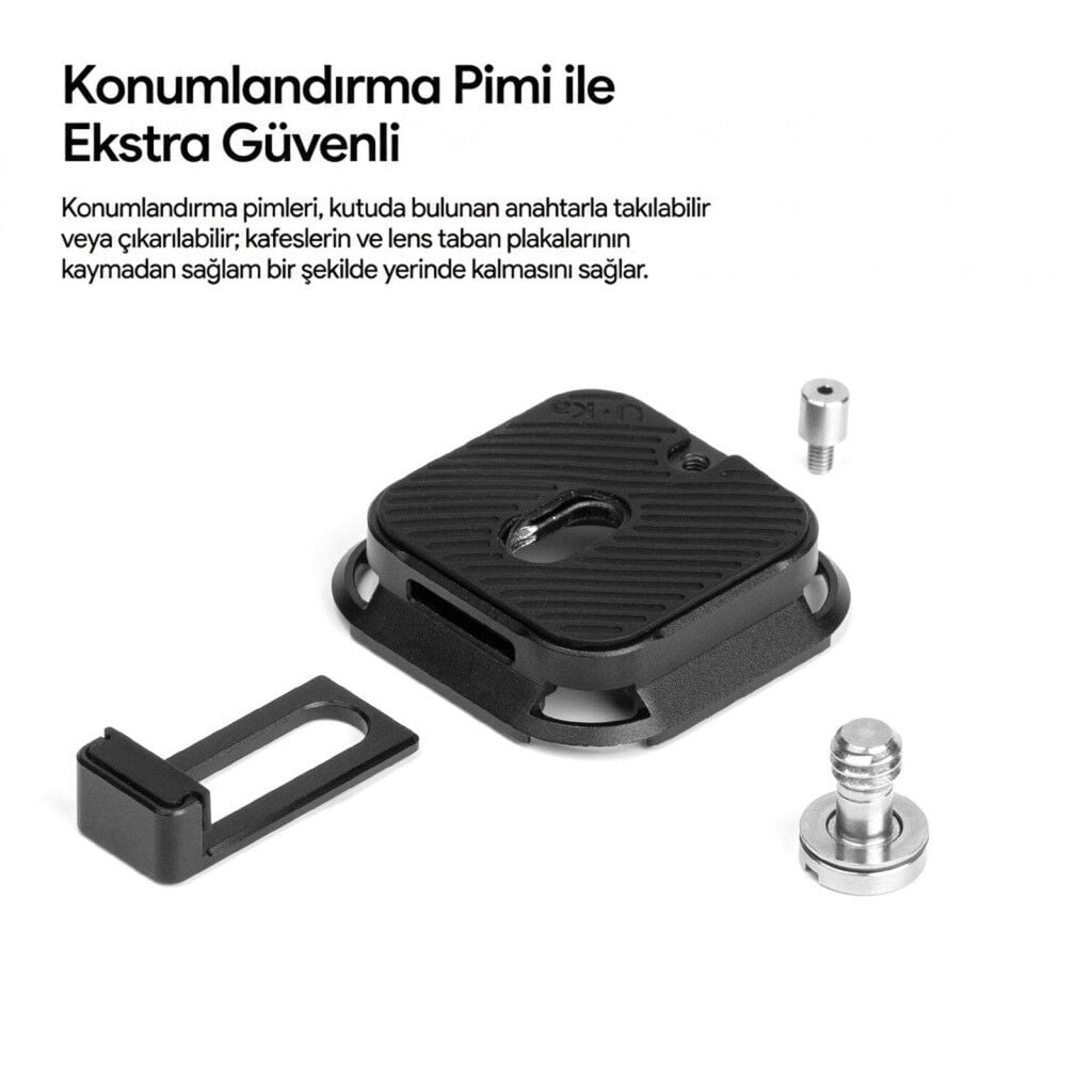 Ulanzi UKA09 Anti-Twist Quick Release Plate – farklı açıdan görünüm Ulanzi UKA09 Anti-Twist Quick Release Plate farklı açıdan görünüm