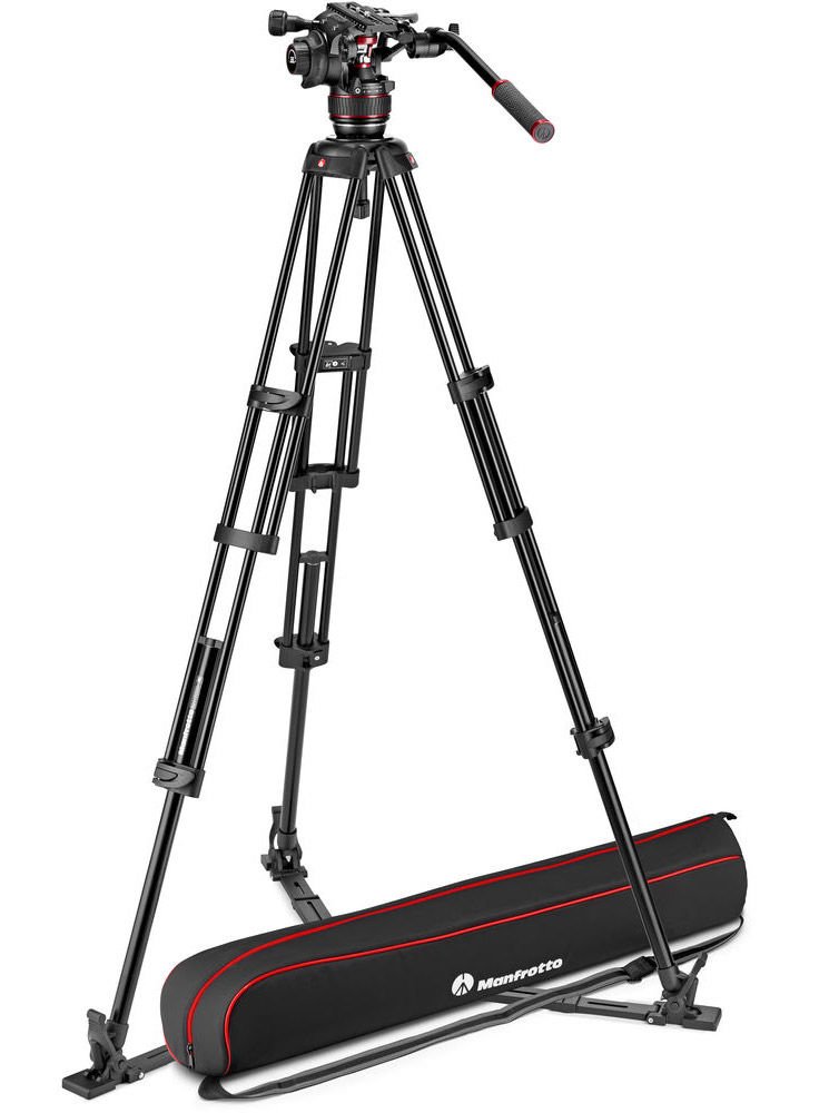 Manfrotto Nitrotech 608 Head & Alu Twin GS Video Tripod
