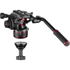 Manfrotto Nitrotech 608 Head & Alu Twin GS Video Tripod