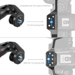 SmallRig 5252 Ahşap Üst Sap, 1/4''-20 ve ARRI 3/8''-16 Konumlandırma Vidası  ile Birlikte