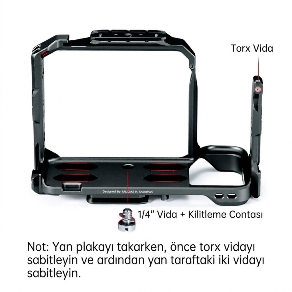 FALCAM F22 F38 F50 Quick Release Camera Cage A7C II – detay görseli FALCAM F22 F38 F50 Quick Release Camera Cage A7C II detay görseli