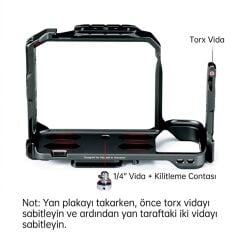 FALCAM F22 F38 F50 Quick Release Camera Cage A7C II Uyumlu Kamera Kafesi Siyah - C00B3A01B