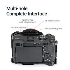 FALCAM F22 F38 F50 Quick Release Camera Cage A7C II Uyumlu Kamera Kafesi Siyah - C00B3A01B