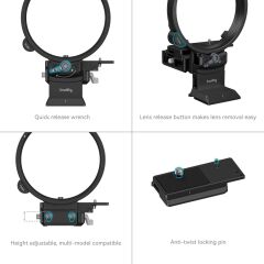 SmallRig 4305 FUJIFILM'e GFX Serisi İçin Döndürülebilir Yataydan Dikeye Montaj Plakası Kiti