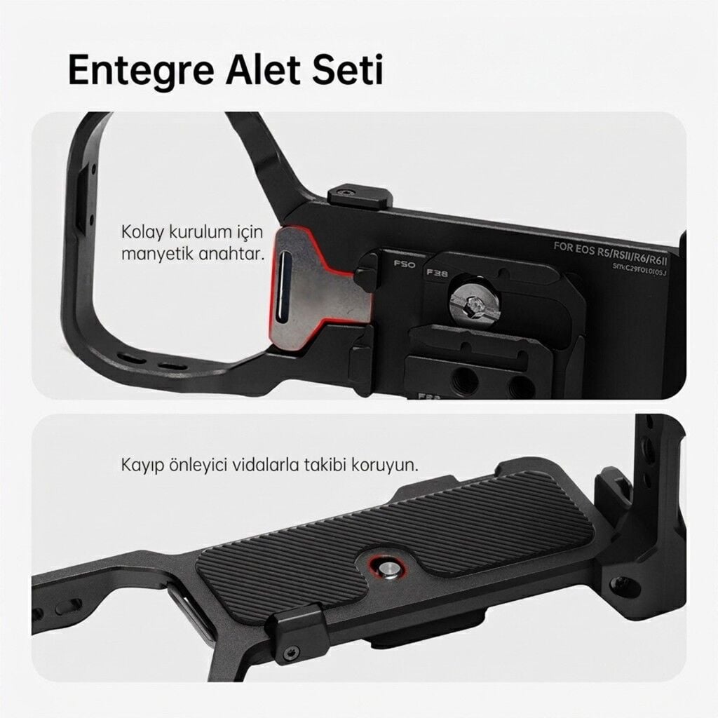 FALCAM F22 F38 F50 Quick Release Kamera L Bracket – detay görseli FALCAM F22 F38 F50 Quick Release Kamera L Bracket detay görseli