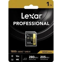 Lexar Gold Series 1800x Class 10 UHS-II U3 V60 1 TB Hafıza Kartı