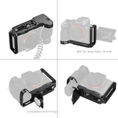 SmallRig 6034 Sony Alpha 7 V / 7R V / 7 IV  için AirTag Yuvalı L Şekilli Montaj Plakası