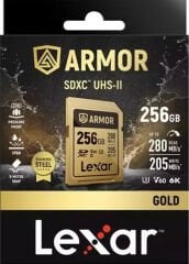 Lexar 256GB Armor Gold UHS-II SDXC 6K V60 Hafıza Kartı