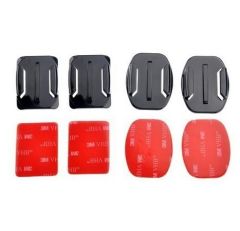 Aksiyon Kamera 2 Düz 2 Oval Yapışkanlı Aparat