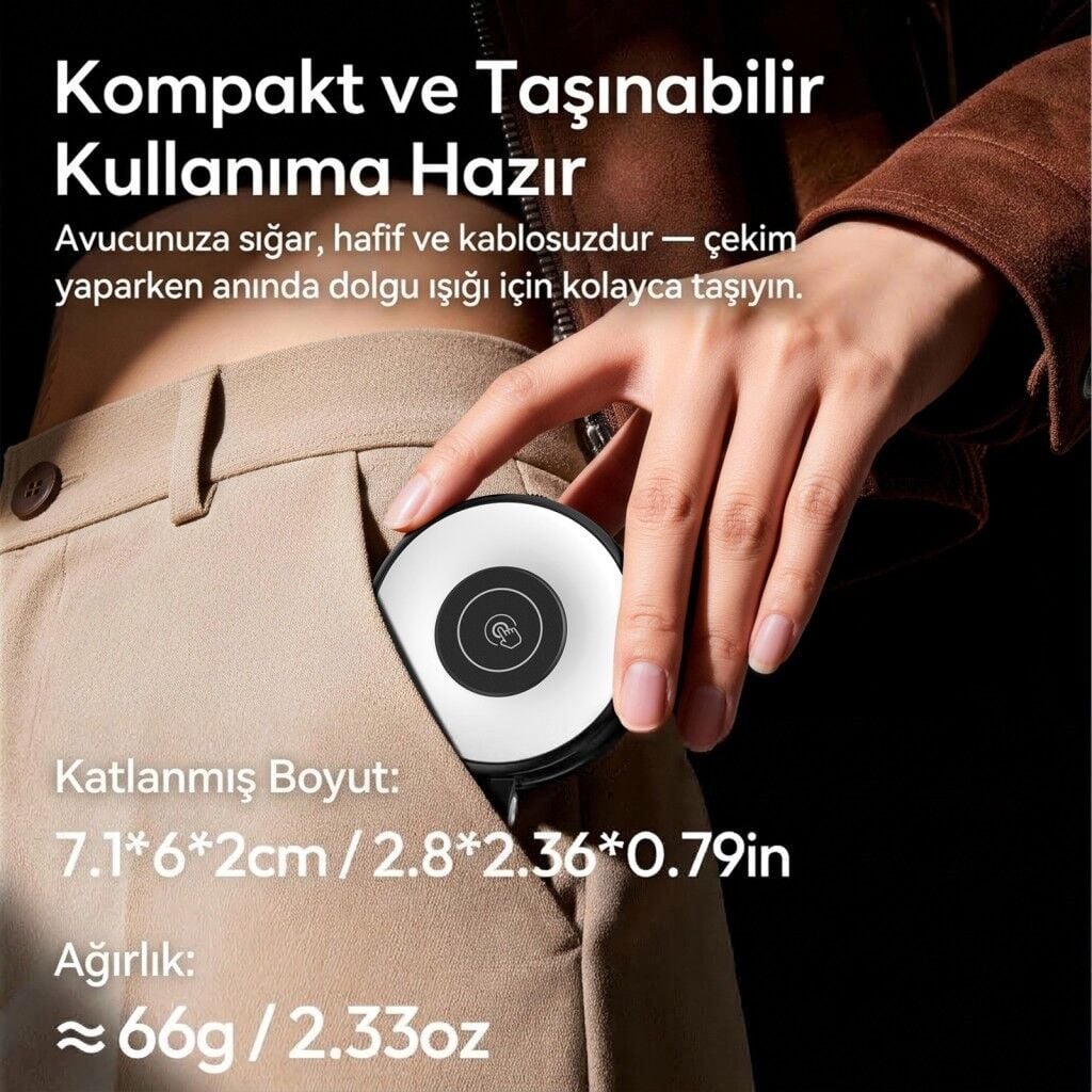 Ulanzi LM21 Manyetik LED – yakın plan görseli Ulanzi LM21 Manyetik LED yakın plan görseli