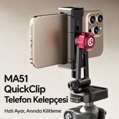 Ulanzi MA51 QuickClip 360 Derece Ayarlanabilir Telefon Tutucu - M064