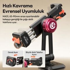 Ulanzi MA51 QuickClip 360 Derece Ayarlanabilir Telefon Tutucu - M064