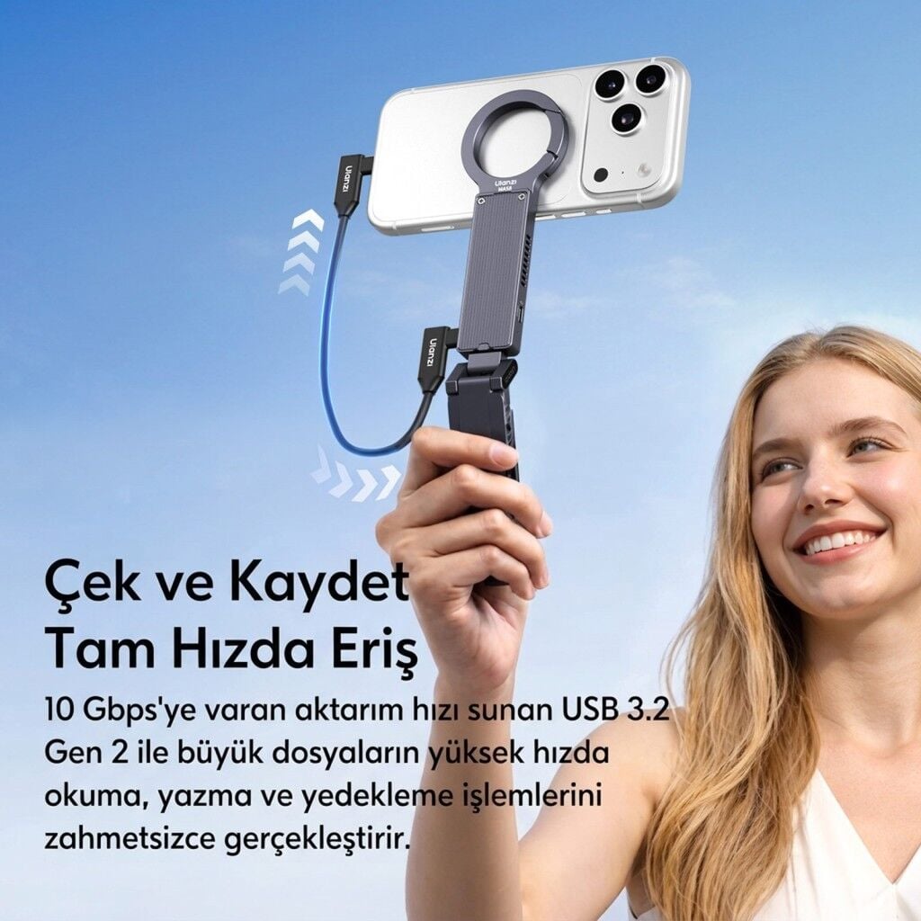 Ulanzi MA58 SSD Enclosure – farklı açıdan görünüm Ulanzi MA58 SSD Enclosure farklı açıdan görünüm