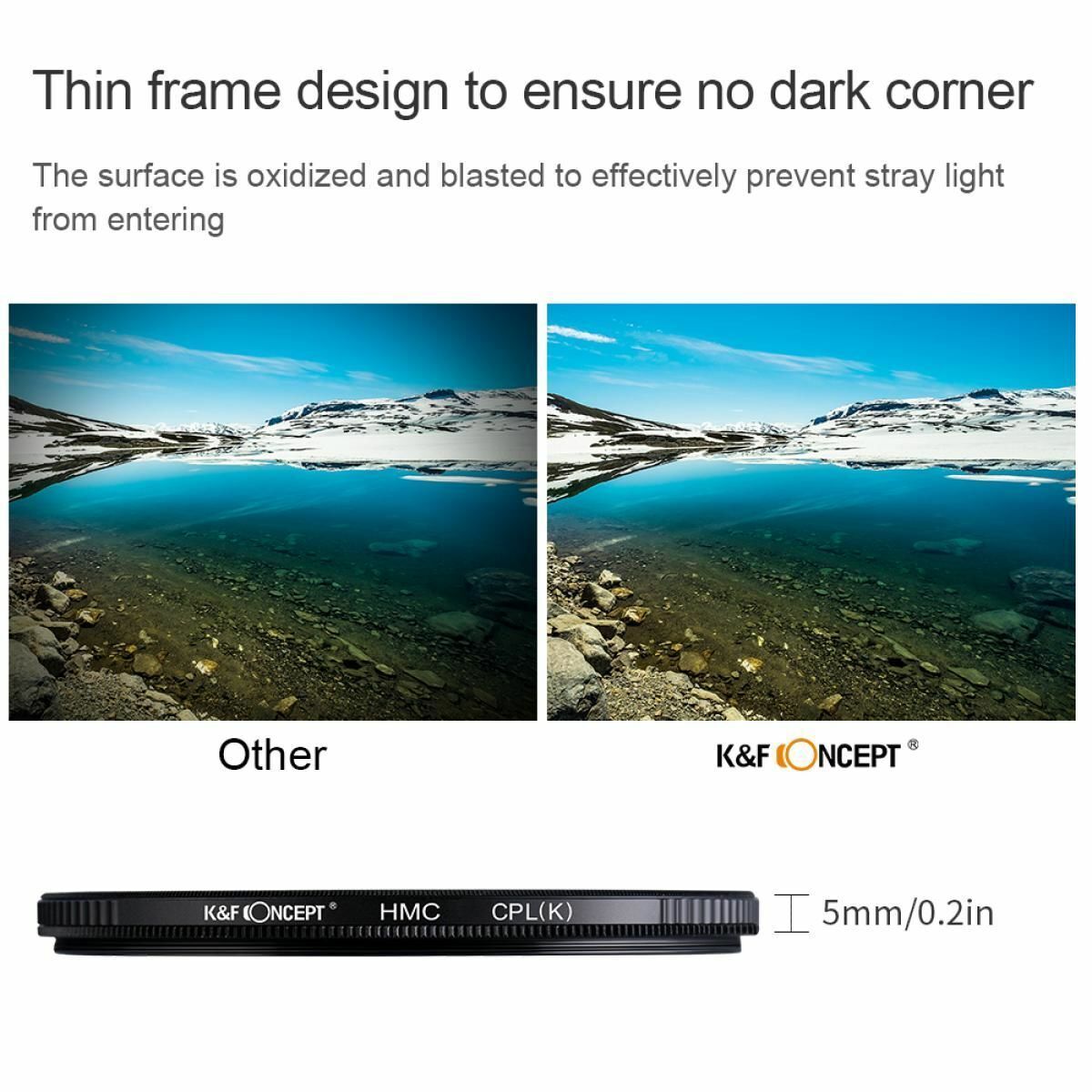 K&F Concept Nano-K SERIES 72mm HMC-CPL – farklı açıdan görünüm K&F Concept Nano-K SERIES 72mm HMC-CPL farklı açıdan görünüm