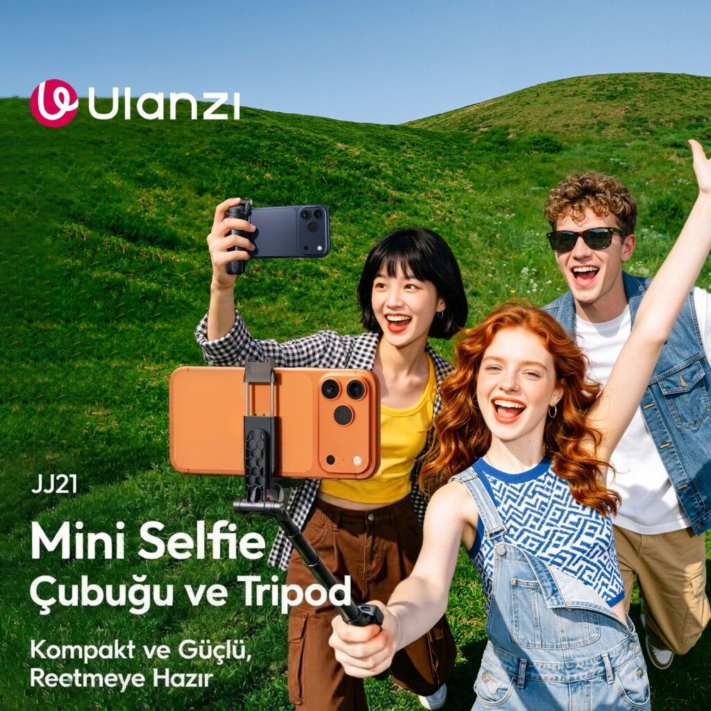 Ulanzi JJ21 Mini 3 in 1 Selfie Monopod – detay görseli Ulanzi JJ21 Mini 3 in 1 Selfie Monopod detay görseli
