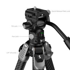 SmallRig AP255Pro 5477 Taşınabilir Karbon Fiber Video Tripodu