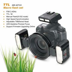 Meike MK-MT24N Nikon Uyumlu Macro Twin Light Flaş