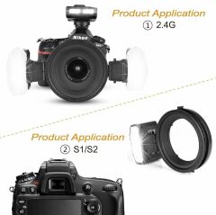 Meike MK-MT24N Nikon Uyumlu Macro Twin Light Flaş