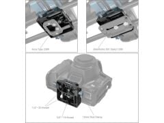 SmallRig 3357 Çift 15mm Çubuk Kelepçeli Evrensel Taban Plakası Baseplate