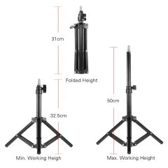 Andoer  D4304 50cm Alüminyum Alaşımlı Mini Işık Standı