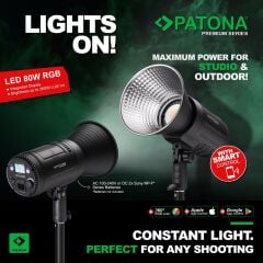 PATONA 4275 LED 80W RGB Hızlı Kurulum  60cm Octagon Softbox Fotoğraf ve Video Işığı Tekli Kit
