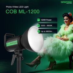 PATONA 4198 ML-1200 120W Bi-Color LED Hızlı Kurulum  60cm Octagon Softbox Tekli Işık Kiti