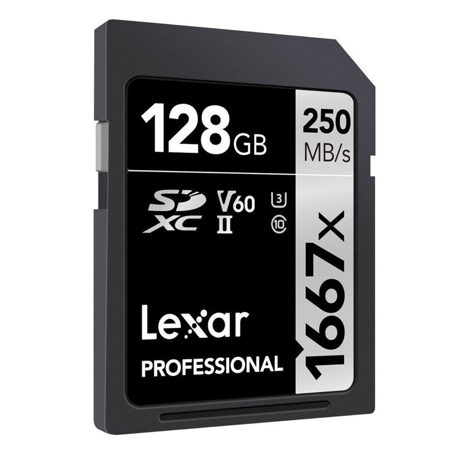 Lexar 128GB 1667X U3 V60 4K SD Hafıza Kartı 250 Mb/s