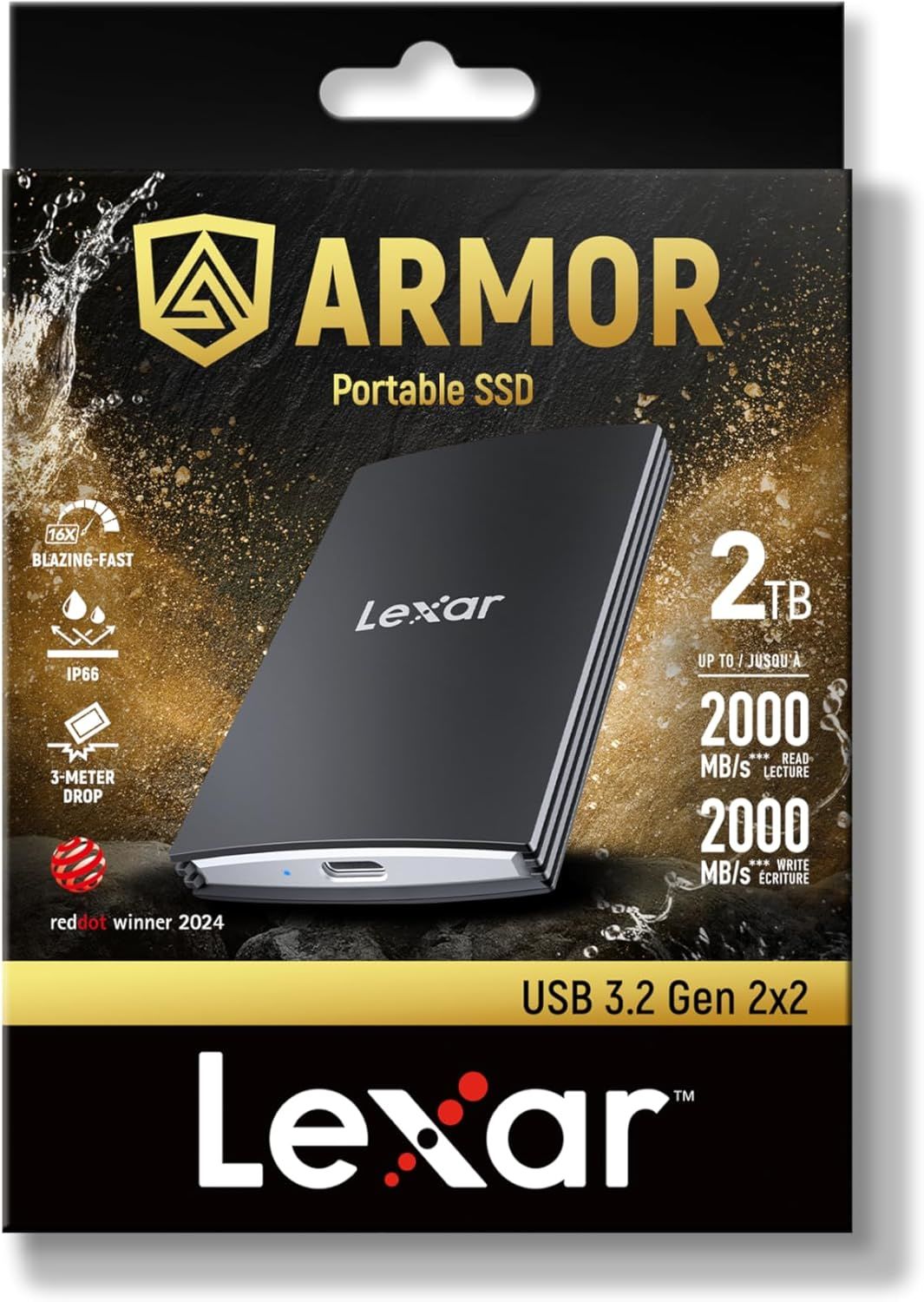 Lexar Armor 700 LAR700X002T-RNBNG USB 3.2 2 TB Taşınabilir SSD