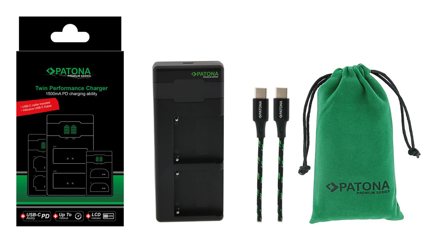Patona Sony NP-F970 Premium Twin Performance İkili USB Şarj Aleti Cihazı