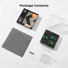 K&F Concept Dji Osmo Pocket 4P İçin 3 Parça Filtre Seti (CPL + Black Mist 1/4 + ND2-32) (Metal)