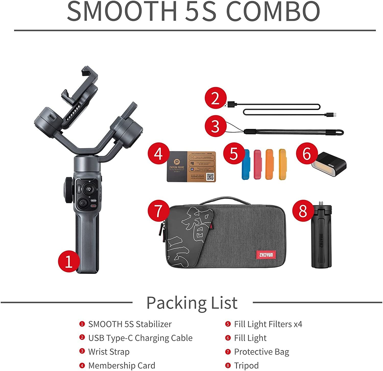 Zhiyun Smooth 5S Combo detay görseli