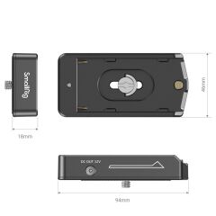 SmallRig 3018 Sony NP-F Serisi Piller için Adaptör Plakası